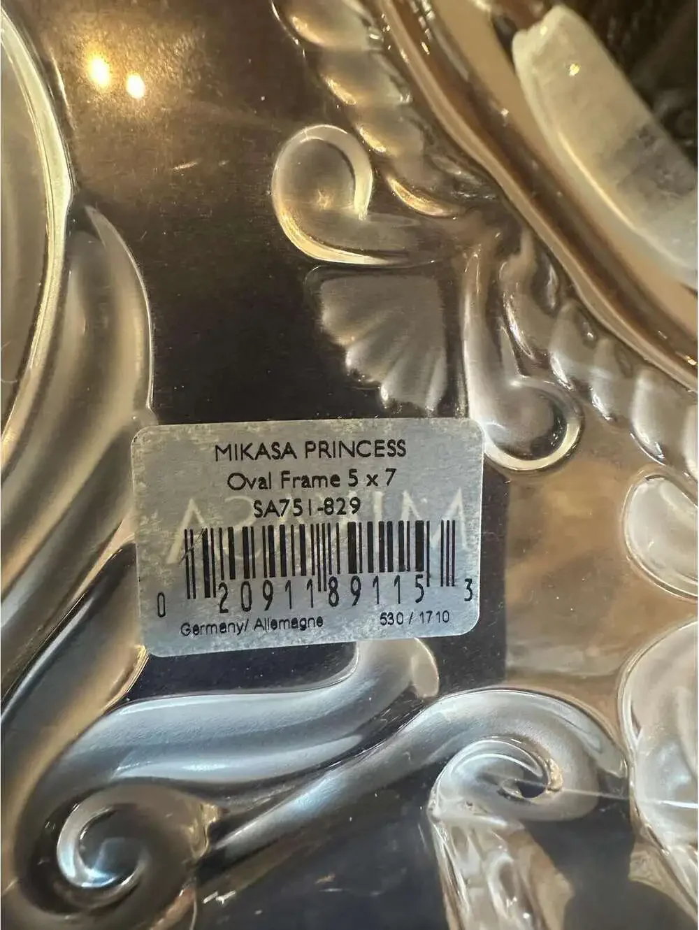 Vintage Mikasa Luxury ‘Princess’ Glass Crystal Picture Frame 5x7